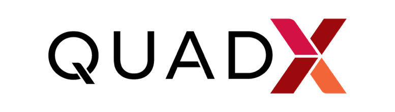 QuadX logo, representing the first e-commerce platform awarded the DTI E-Commerce Philippine Trustmark for compliance with fair and secure online business practices