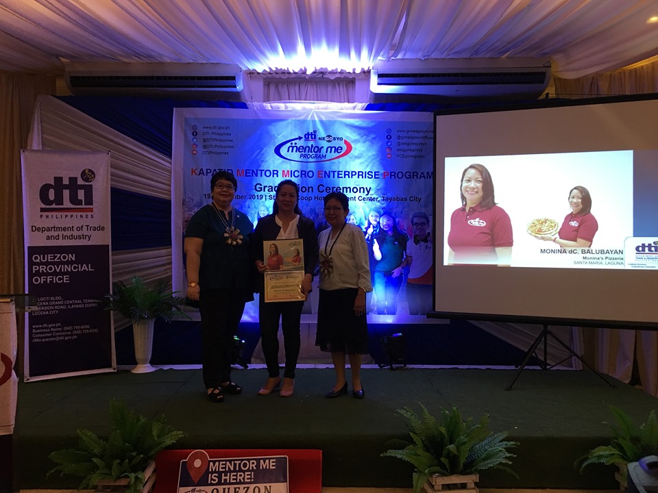 in photo: Ms. Monina joining the DTI Kapatid Mentor Micro Enterprises (KMME) Program 2019