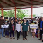DTI Quezon Provincial Director Julieta L. Tadiosa, and DTI 4A OIC – Regional Director Marissa C. Argente together with some of the PPG beneficiaries in Barangay Madulao, Catanauan, Quezon