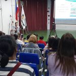 Negosyo Center Business Counselor Shairralyn O. Surigao, while discussing the DTI programs and services,