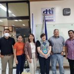 In photo: DTI Office of the Secretary Undersecretary Ana Carolina Sanchez, DTI 4A OIC Assistant Regional Director Revelyn Cortez together with designers Artministree Advertising Services and Mr. Ronald Rommel Viloria