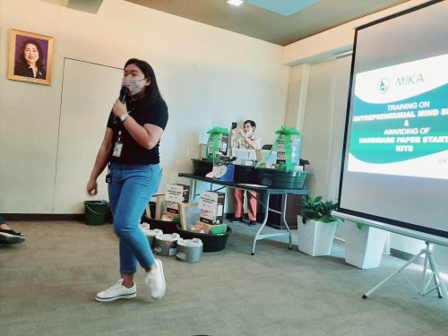 DTI Negosyo Center Business Counselor discussing different DTI programs and services