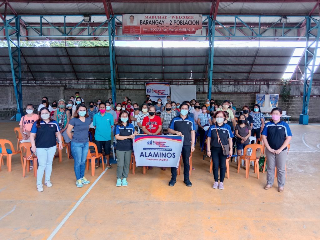 In photo: DTI Laguna, Municipality of Alaminos together with the PPG beneficiaries in Alaminos, Laguna