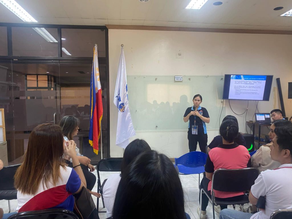 Business Counselors from various Negosyo Centers in Laguna engage in discussions during the BIR-led training on MSME compliance and the BMBE Law.