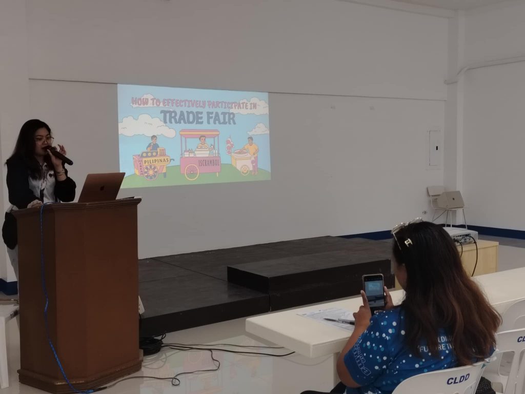 Participants and speakers during the DTI-Laguna seminar on trade fair participation and consumer education held at Mercado De Calamba, Calamba City on June 18, 2025.