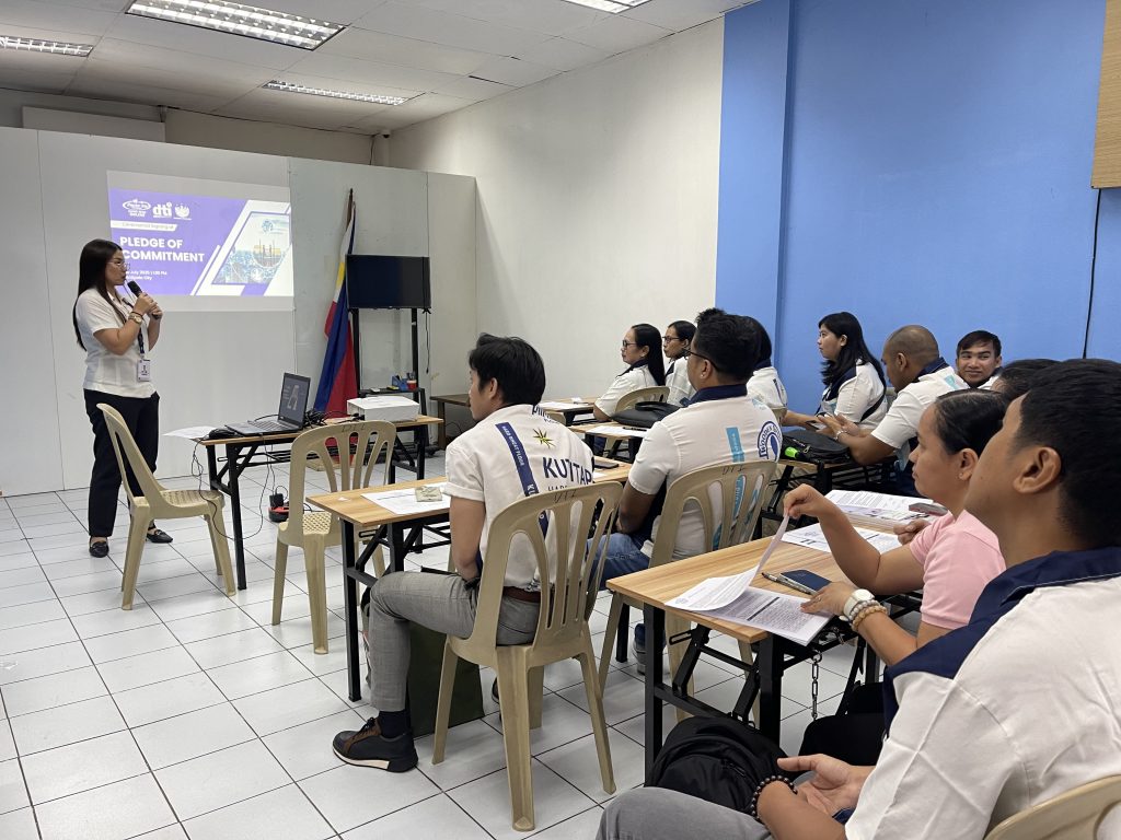 Scenes from the KMME-MME Commitment Signing Ceremony held by DTI Rizal in Antipolo City, featuring selected mentees, program coordinators, and officials during the launch of the 2025 Rizal Multi-Sectoral Batch 2