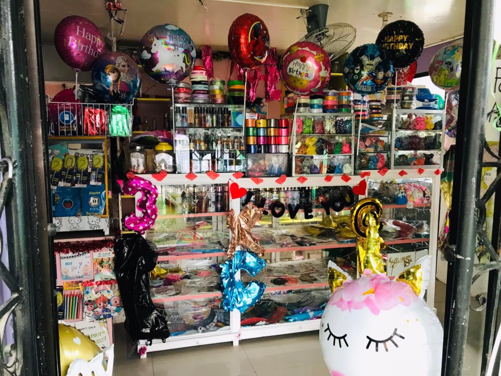 in photo: Ms. Hazel Christine Salmasan' shop.
