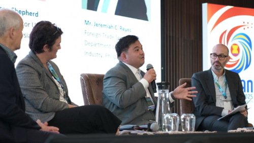 Foreign Trade Service Officer Jeremiah C. Reyes at the panel discussion on regional approach to creative economy