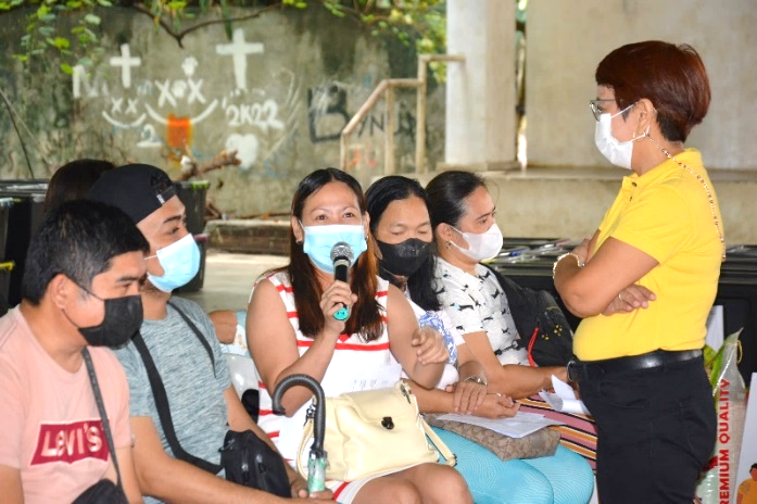 In photo: Ms. Glaiza Manlangit while giving her testimonies and stories of the impact of the COVID-19 pandemic on their businesses and the coping strategies she used to survive