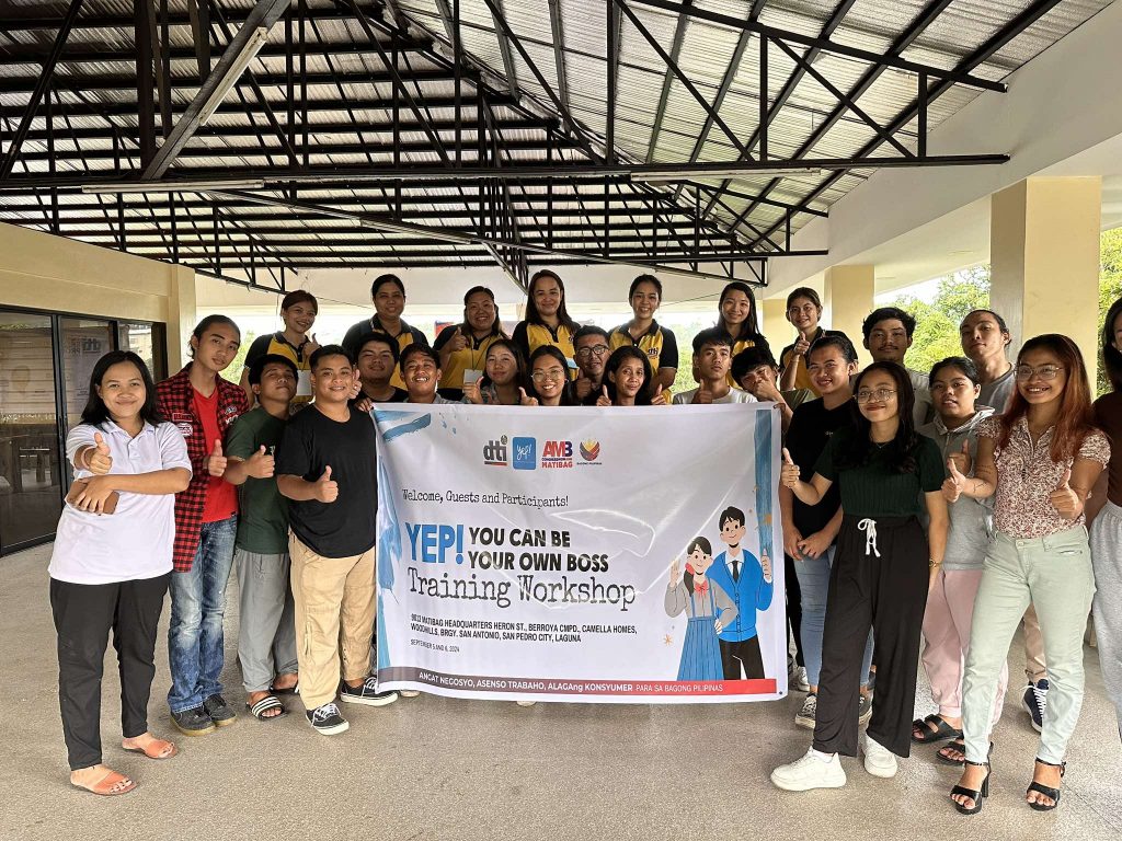 In photo: DTI-Laguna Unveils Youth Entrepreneurship Program BYOB! Capacity 