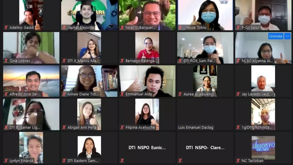 Zoom Grid View of the 85 mentee-graduates