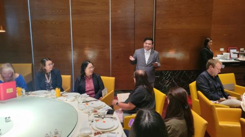 FTSO III Jeremiah C. Reyes delivered welcome remarks during the networking luncheon on 12 March 2025. (Middle, standing)