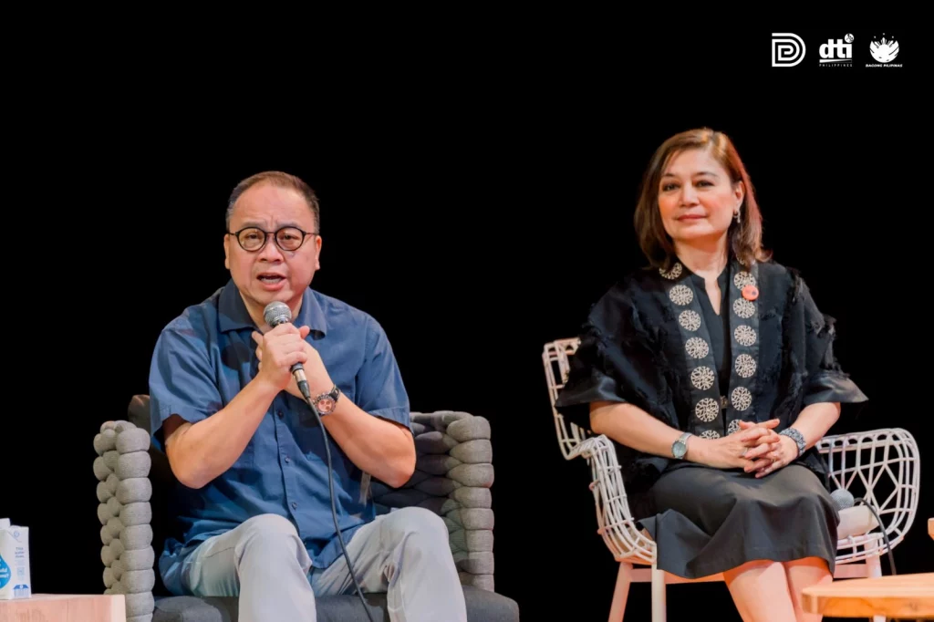 Jude Tiotuico, Creative Director and Co-owner of Industria Edition (left) and Mylene Abiva, Co-Chairperson of the Design Advisory Council (right) join the panel discussion, exploring the role of education, industry, and cultural identity in shaping design practices.