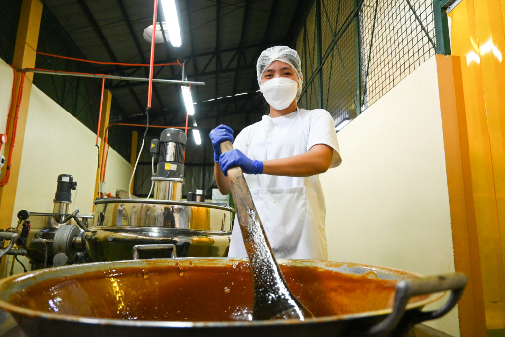 Her secret to making the classic coconut jam is cooking it the old-fashioned way using the traditional stove. Coconut milk and sugar are manually cooked in specific heat and stirred until jam like consistency.
