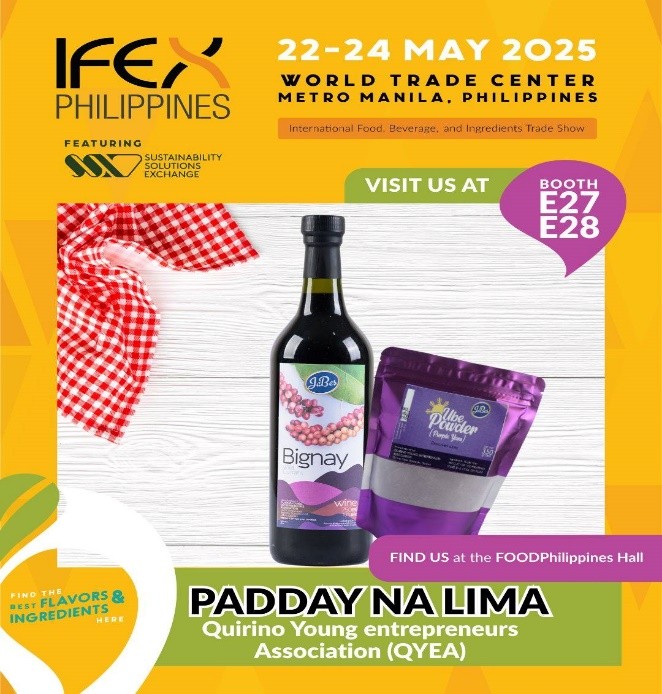 Region 2 MSMEs showcasing premium food products at IFEX Philippines 2025, featuring booths with local delicacies, innovative ingredients, and sustainable food solutions from Cagayan Valley provinces including Cagayan, Isabela, Quirino, and Nueva Vizcaya.