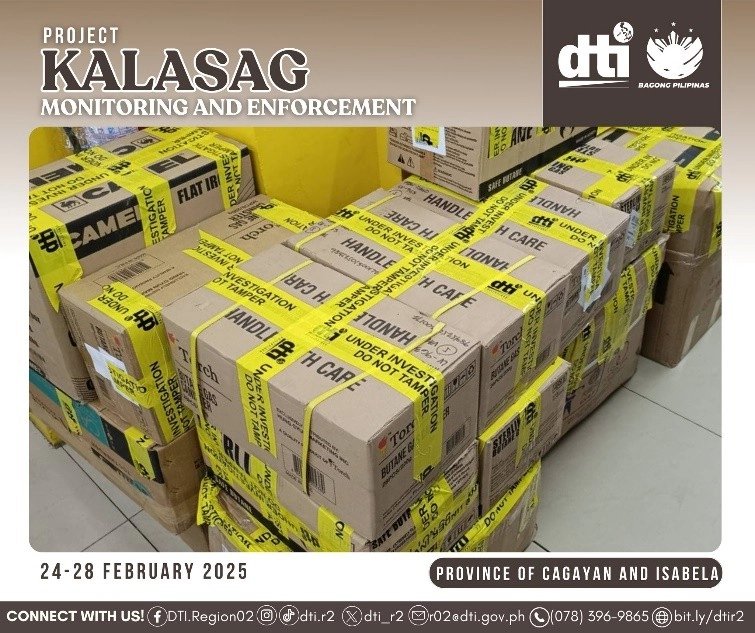 DTI-FTEB team conducting product compliance checks in Isabela province