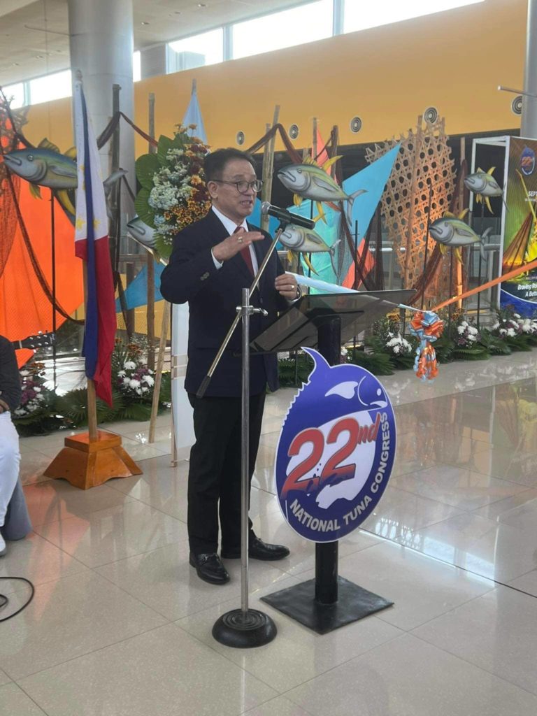 Assistant Secretary Tolentino giving his message