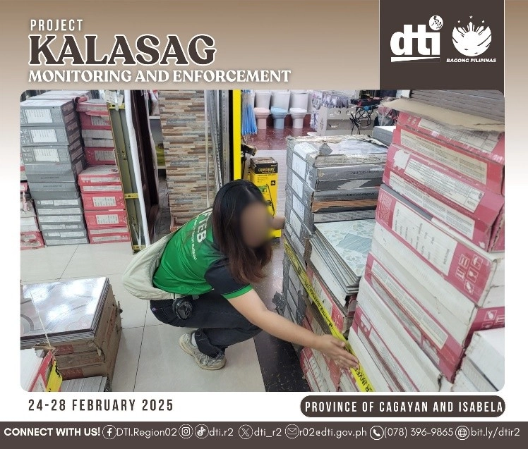 Confiscated consumer products lacking PS and ICC certification marks during DTI's Region 2 operation