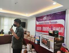 Mr. Gupaal gives his Inspirational Message beneficiaries