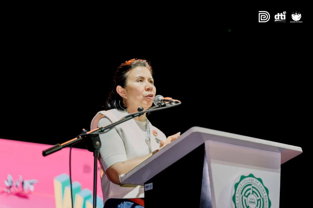 Design Center Executive Director Maria Rita Matute welcomes participants at the IDx Conversations 2025: We > Me and opens the event with a call for designers to embrace ethics and Filipino values in their creative practice.