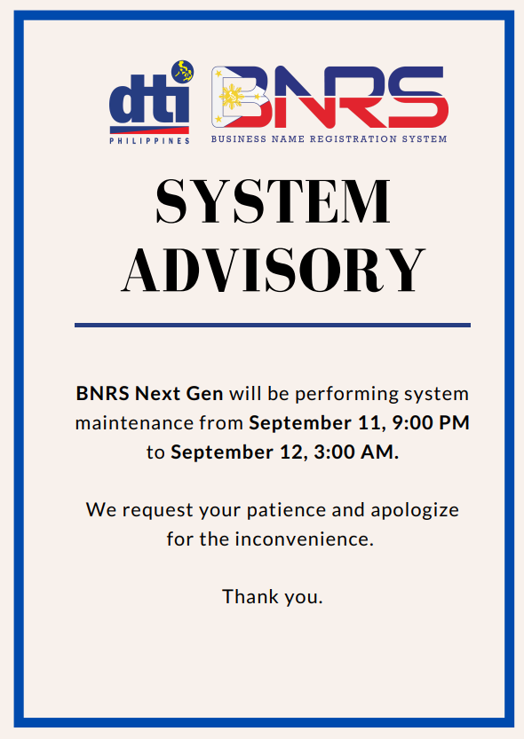 Business Name Registration System Next Generation System Advisory