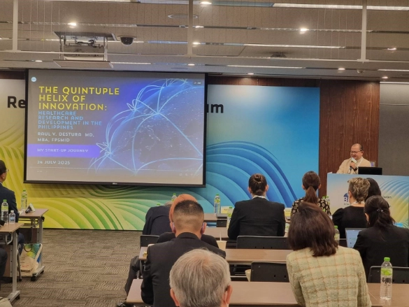 Dr. Raul V. Destura, Chief Executive Officer (CEO) of Healthtek discussed the innovations in technology developed to help combat the common diseases that affects Filipinos during the Bio Asia Awards pitching session.