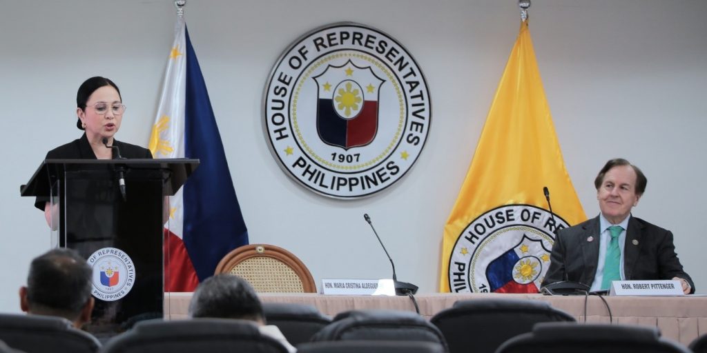 In photo: DTI Secretary Cristina A. Roque during her speech at the Parliamentary Intelligence-Security Forum