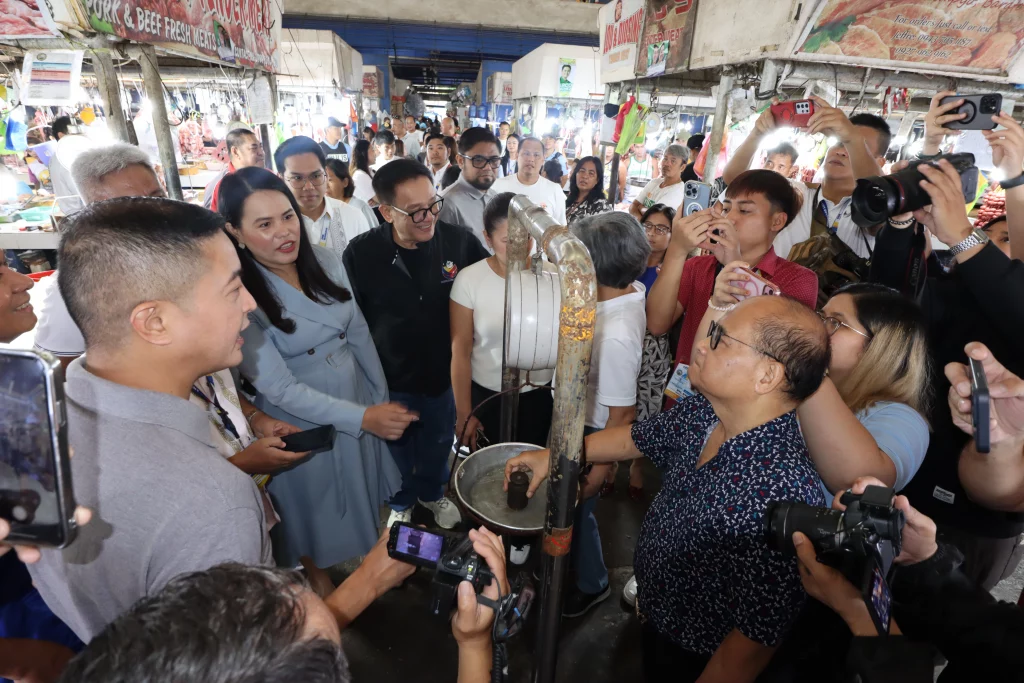 DTI officials conduct surprise inspection at Mandaue Public Market in Cebu to ensure fair pricing and product safety as part of the "DTI Goes to the Regions" initiative