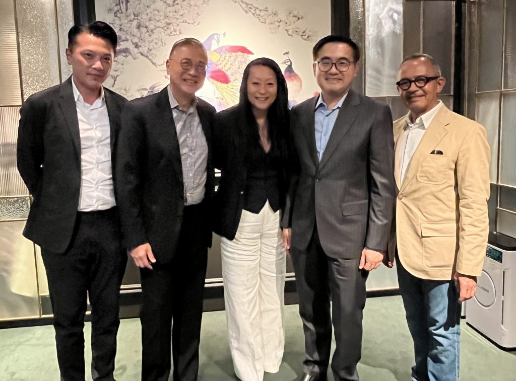 Secretary Frederick D. Go (2nd from right) with Mr. Sunny Tan, Chairman of Hong Kong Productivity Council and Member of Hong Kong Legislative Council (Leftmost);  Mr. Raymond Tan, CEO, Luen Thai Holdings Limited (2nd from left); Ms. Anette Rust, SVP of Global Sourcing, Ralph Lauren (middle); and Mr. Frank Sauceda, President of Lifestyle Apparel Division, Luen Thai Holdings Limited (Rightmost) 