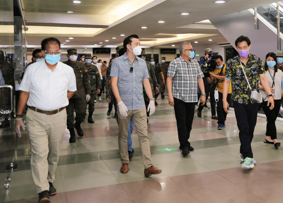 (From L to R): NTF Chief Implementer Carlito Galvez Jr., Congressman Wes Gatchalian, Trade Secretary Ramon Lopez, and SM Supermalls President Steven Tan