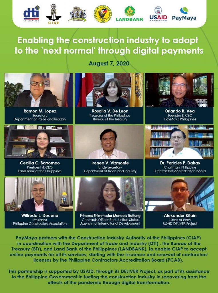 Enabling the construction industry to adapt to the 'next normal' through digital payments
