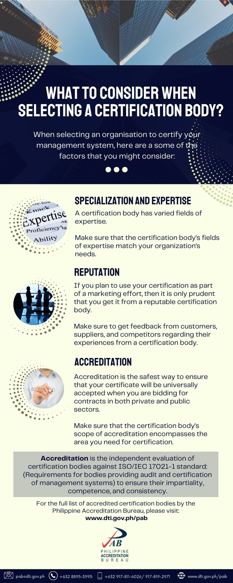 What to Consider When Selecting a Certification Body