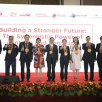 The group photo of the officials of the Philippines, Hong Kong and China taken during the event. Photo shows (3rd left to 3rd right) the Regional Director of South East Asia and South Asia of the Hong Kong Trade Development Council, Mr Ronald Ho; Department of Trade and Industry of the Philippines Undersecretary Mary Jean Pacheco; the Chinese Ambassador to the Philippines, Mr. Huang Xilian; the Director-General of the HKETO Jakarta, Miss Libera Cheng; the Mayor of Taguig, Ms. Maria Laarni Lopez Cayetano. (Photo credit: The Government Information Centre, Hong Kong SAR)