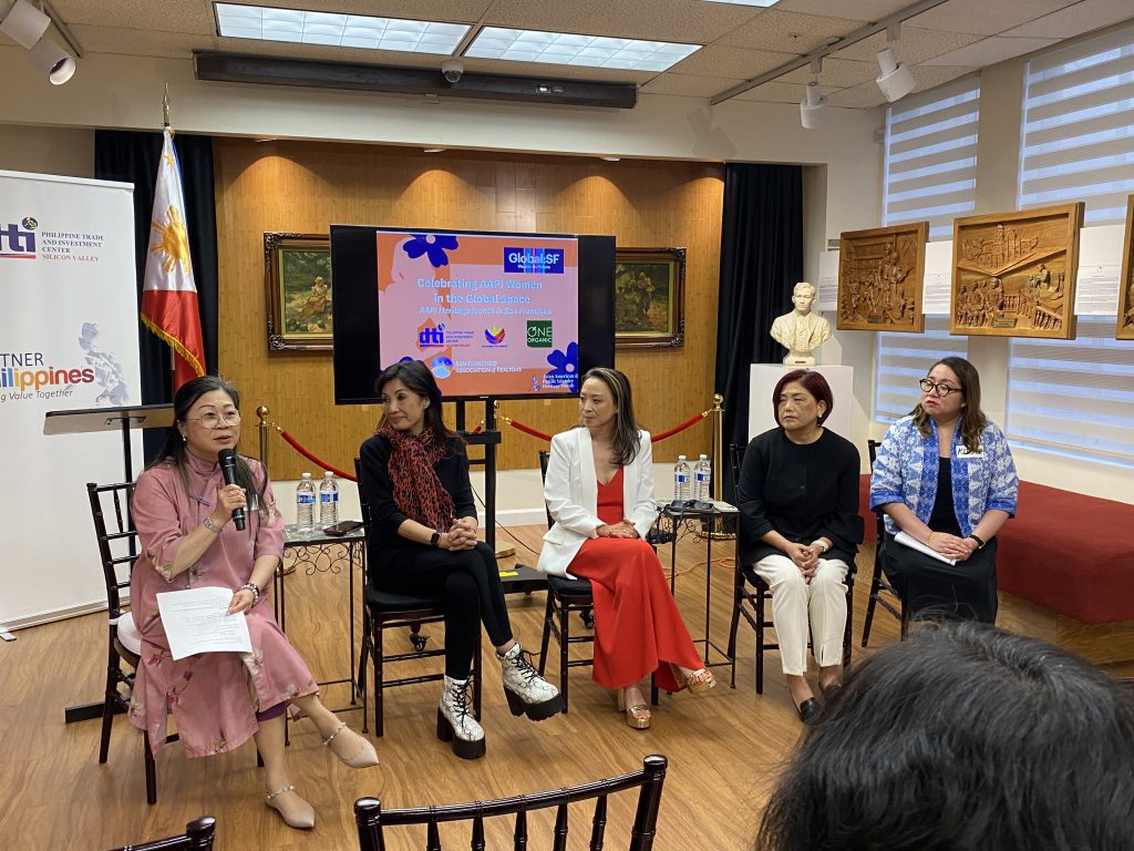 Ms. Darlene Chiu-Bryant Global SF Executive Director introducing the AAPI panel members. 