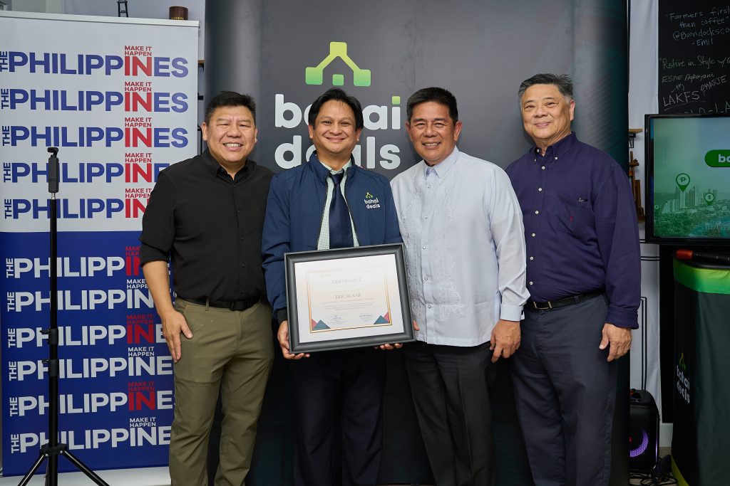 In photo (L-R): President and CEO Winston Damarillo (Talino Venture Studios-Bahai Deals); Trade Commissioner Eric Elnar (PTIC-LA); Consul General Adelio Angelito Cruz (Philippine Consulate General in Los Angeles); Henry Chen, Asian Real Estate Association of America. 