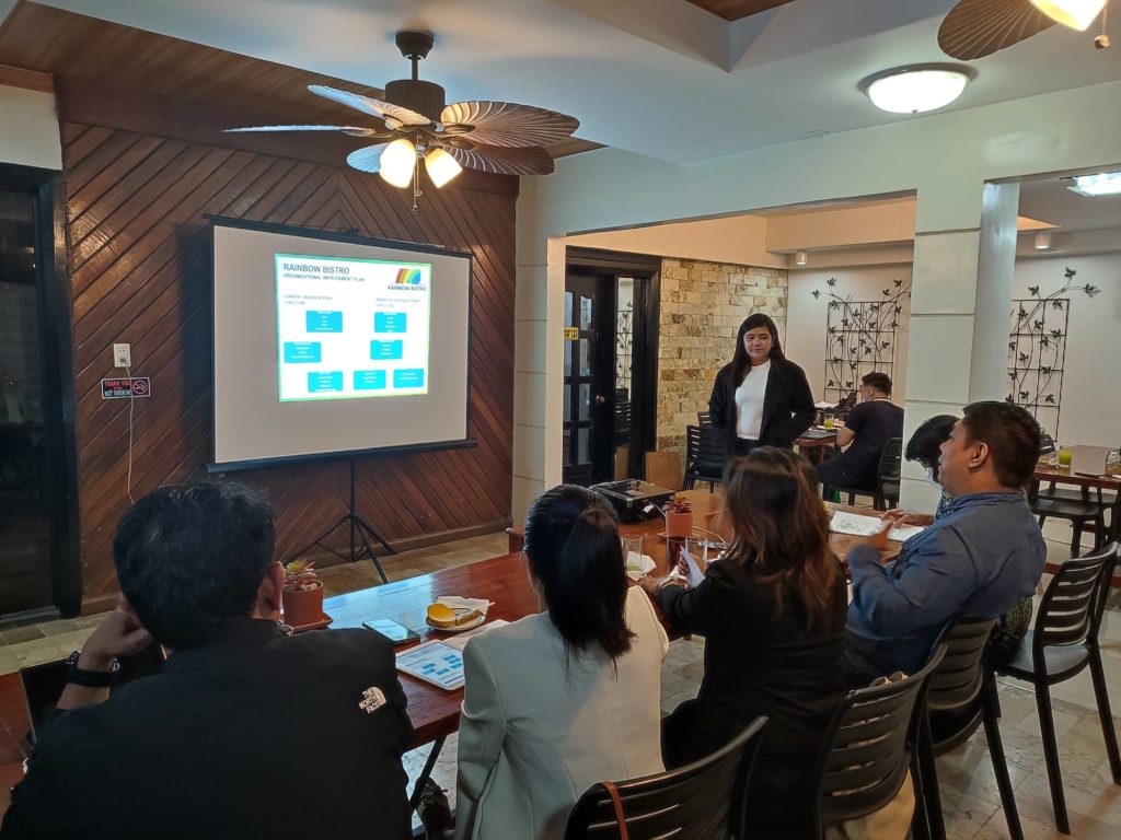 mentee presenting her business improvement plan