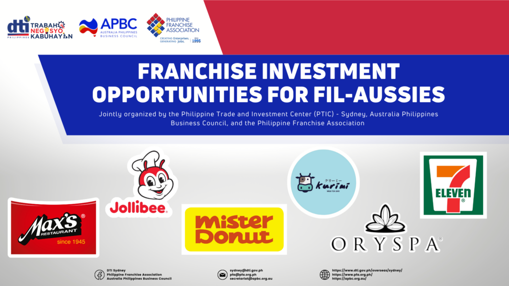 Franchise investment opportunities for Fil-Aussies