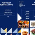 Pablo Helomoc of Bukidnon wins 6th place in Best Robusta category during the 2021 PCQC.
