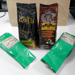 Packaged and branded coffee products of Ola farms