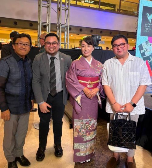 From Left to Right: Mr. Ben Suzuki, Director of The Japan Foundation, Manila; Mr. Sean Patrick Jacob Razo, Representative of PTIC-Tokyo; Madame Akiko Endo, Spouse of the Japanese Ambassador to the Philippines Kazuya Endo; Foreign Trade Service Officer Jeremiah Reyes, Foreign Trade Service Corps