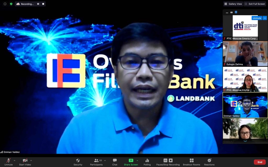 Screencap of Mr. Jose Emmanuel Valdez, LBP Department Manager and Relationship Officer