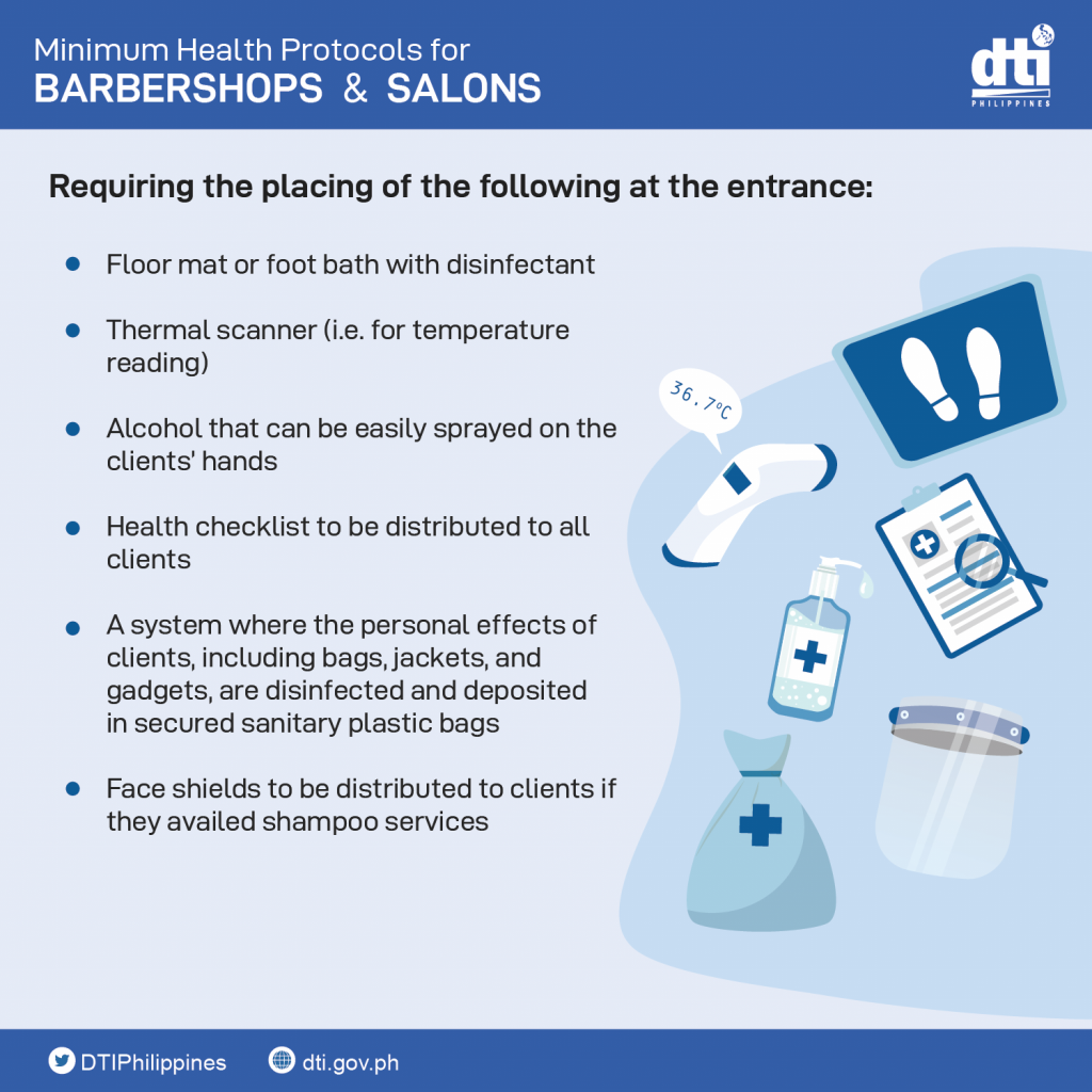 Minimum Health Protocols for Barbershops and Salons - Entrance