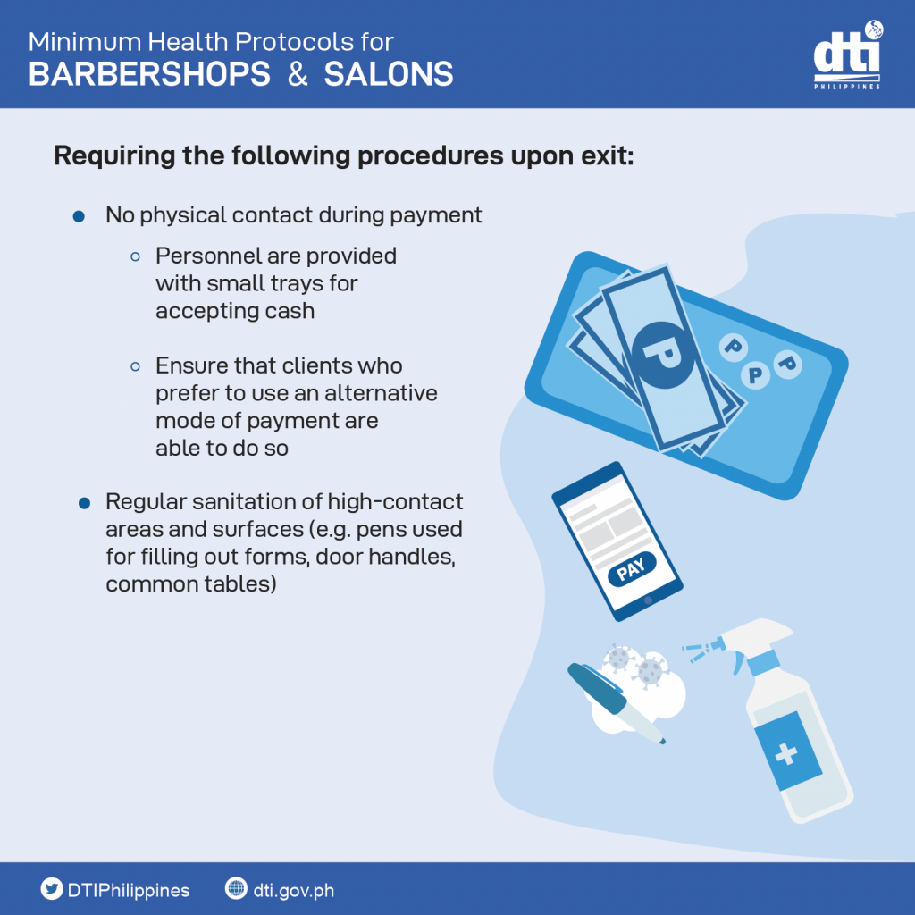 Minimum Health Protocols for Barbershops and Salons - Entrance
