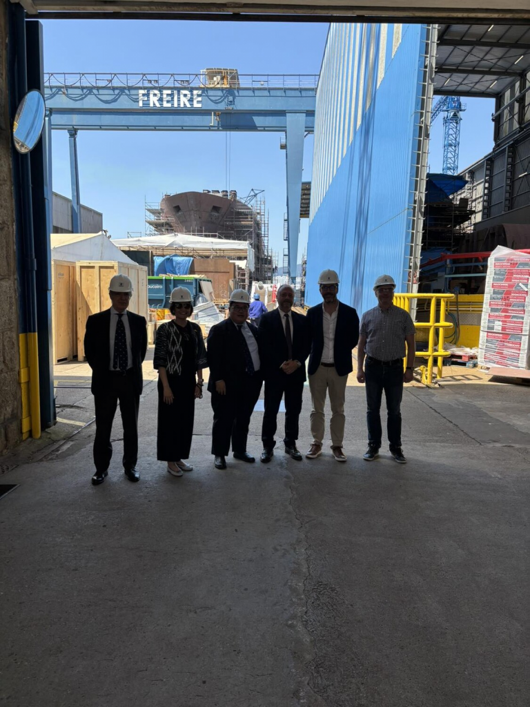 In photo (L-R): AVCO Legal Chairman Antonio Viñal; PTIC Madrid Commercial Counsellor Althea Antonio; PE Madrid Consul General Mark Hamoy; ACLUNAGA Managing Director Óscar Manuel; Freire Shipyard General Director Guillermo Freire; Freire Shipyard Sales Department Robert Nowak.