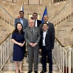 From left to right – (front row) Angie Flaminiano, Nutriasia President and Chief Operations Officer, Amb. Jose Manuel G. Romualdez, Philippine Ambassador to the US; Mario Mendoza, Head of New Business Development and International Business for Nutriasia; (back row) Richard Rebollido, Nutriasia Senior International Business Manager; Hans Sibiran, Minister and Consul Hans Mohaimin L. Siriban, Philippine Embassy; and Kenneth Yap, Commercial Counselor, PTIC – Washington D.C.
