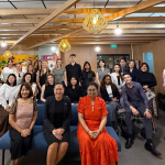 Seated in front from left to right: DTI Director Lilian G. Salonga, Officer-in-Charge of the Creative Industries Development Office (CIDO), and Assistant Secretary Nylah Rizza Bautista, Supervising Head of Competitiveness and Innovation Group with Prof. Preeti Arya and students from the Fashion Institute of Technology during their courtesy visit to DTI-CIDO