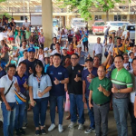 Regional Operations Group (ROG) Assistant Secretary Dominic Tolentino Jr., along with other key officials, during the 3rd distribution of NSB kits held on 17 January 2025 in Dinalungan, Aurora.