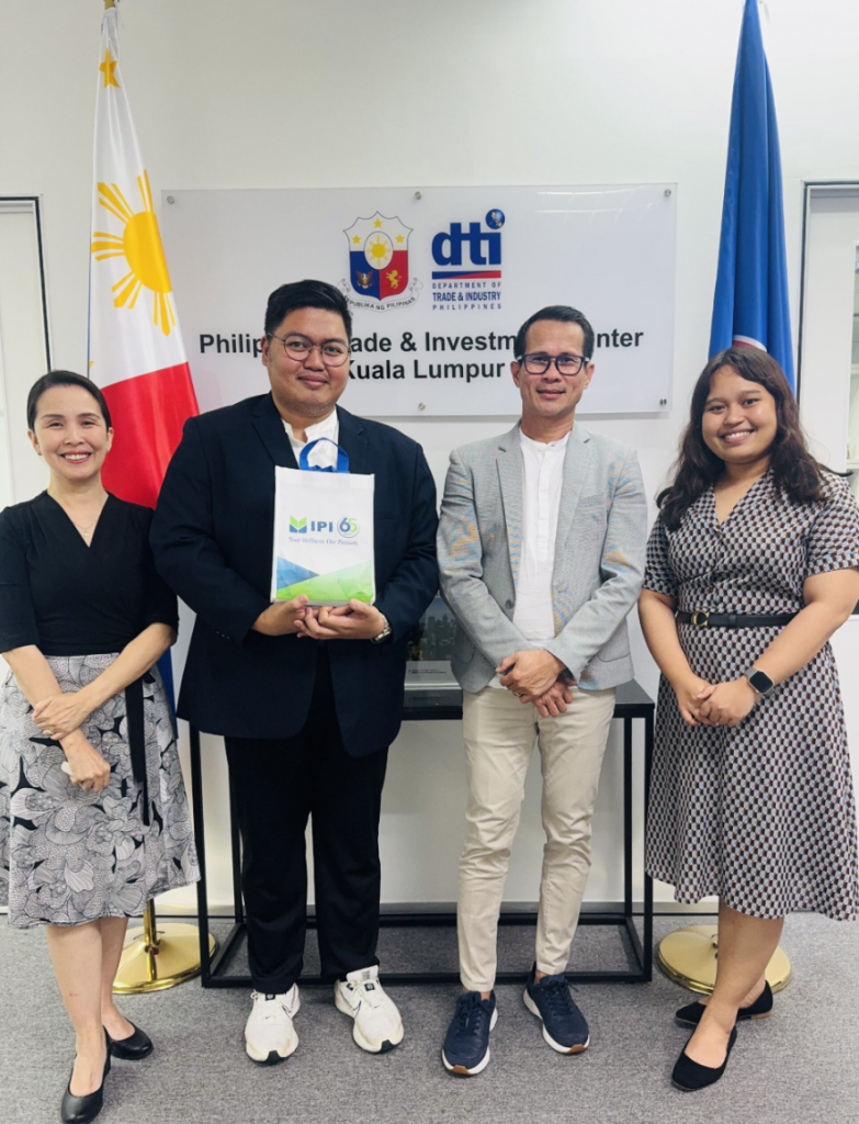 From L-R: PTIC-KL Commercial Counsellor Norjamin Delos Reyes, IPI International Business Development Officer Alain Rey Caballero, IPI International Sales Lead Serenil Cannen, and PTIC-KL Trade Assistant Cassandra Zaini Anwar