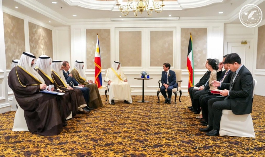 In photo: President Ferdinand R. Marcos Jr. and Philippine Trade and Industry Secretary Cristina A. Roque at the bilateral meeting with Kuwaiti Crown Prince Sheikh Sabah Al-Khaled Al-Hamad Al-Mubarak Al-SabahPhoto courtesy of the Presidential Communications Office