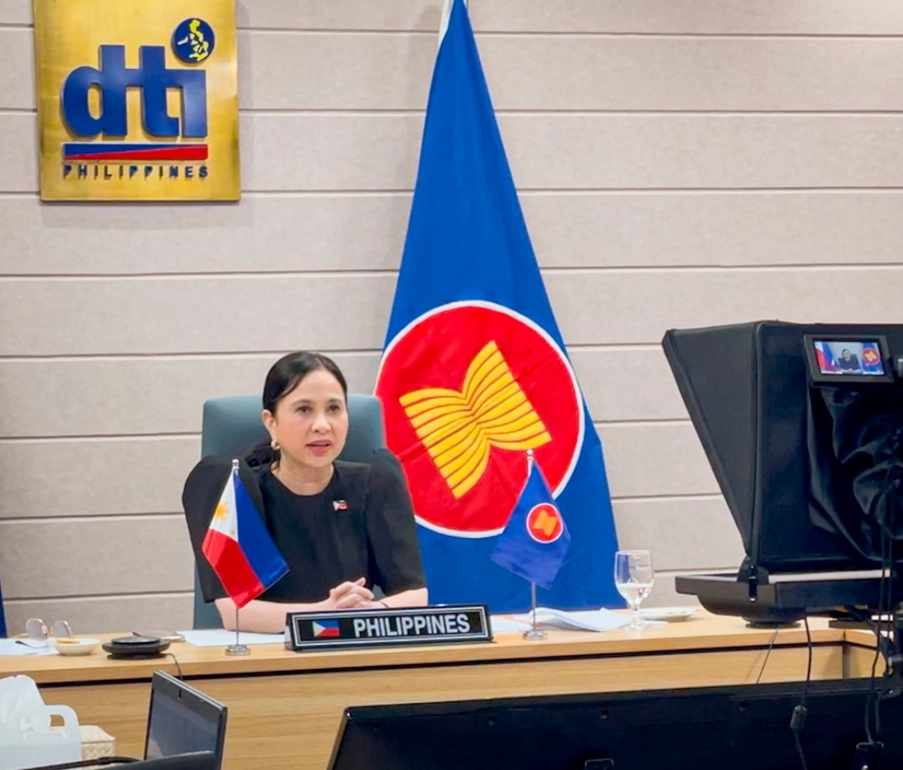 In photo: Philippine Trade and Industry Secretary Cristina A. Roque participating at the Special ASEAN Economic Ministers Meeting